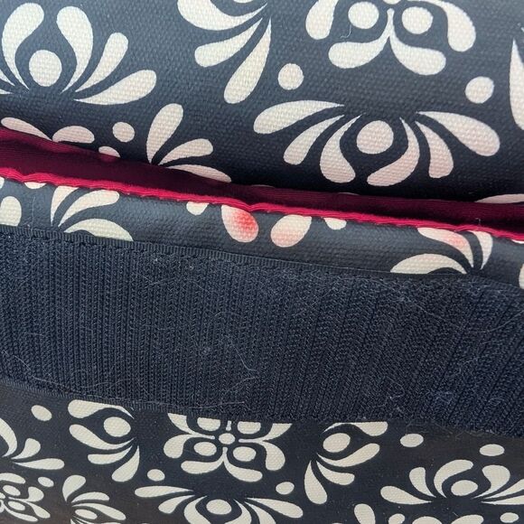 Petunia Pickle Bottom Brocade Diaper Bag Black White Red Embossed - Picture 7 of 9